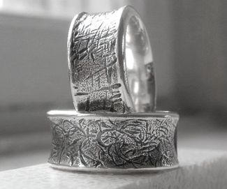 Fantasi - bred mönsterring, silver